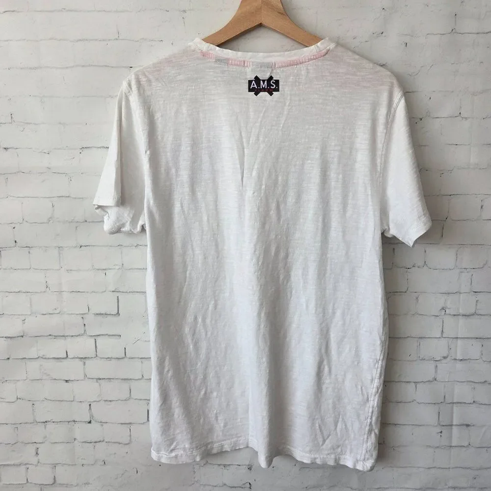 Scotch & Soda Brutus x AB Amsterdams Blauw T-Shirt Mens Size M White Popeye